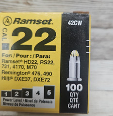Ramset 42CW .22 Caliber Yellow master shot, triggershot, Hammer shot *10 Boxes*