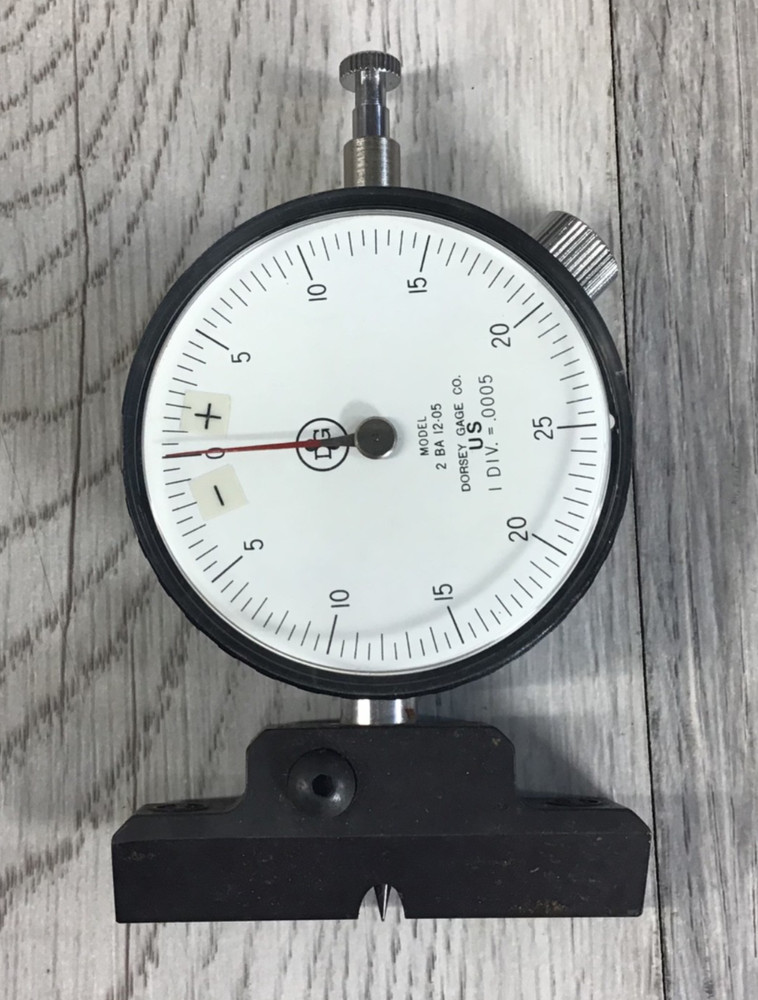 Dorsey Gage Co. Model #2 BA 12-05 Dial Indicator 1 Div = .0005″