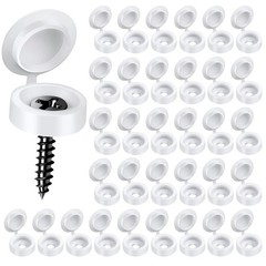 150 PCS White Hinged Screw Cover Caps – Smart Protection for All Screw Styles