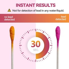 AssuTest Lead Test Kit: 30 High-Sensitivity Swabs for Dishes 30Pcs