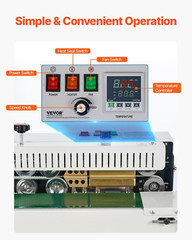 Continuous Bag Band Sealing Machine, 0.24-0.47 In/6-12 Mm Seal Width, Horizontal