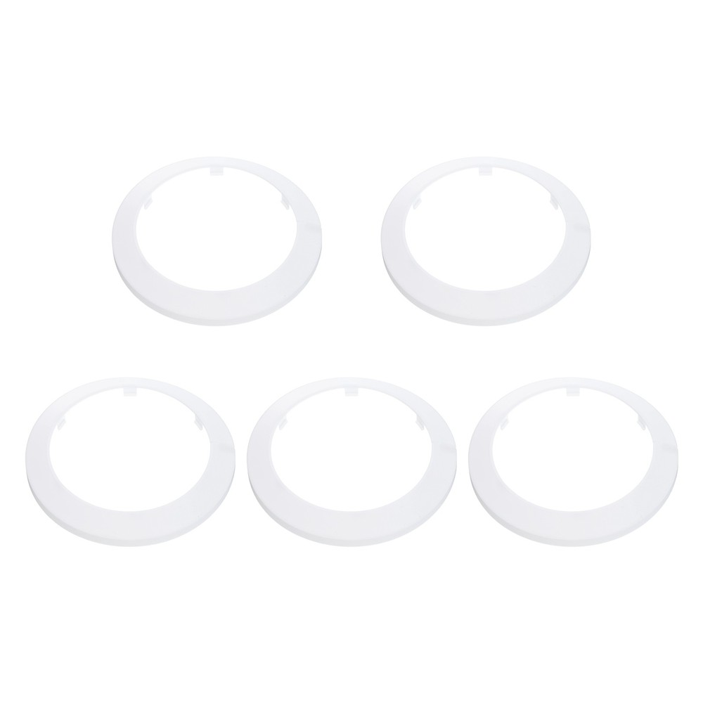 5PCS Flange Pipe Cover Decor for 4.5in/115mm Pipe Cover Decor, White