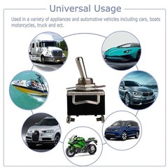 5X Toggle SWITCH ON/OFF Heavy Duty 15A 250V SPST 2 Terminal Car Boat -Waterproof