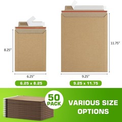 Reliable 50-Pack of 9×12 Self-Seal Photo Envelopes – Ideal for Secure Shipping