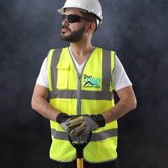 Pack of 4 Custom Hi-Vis Safety Vests – Full-Color Personalized Print