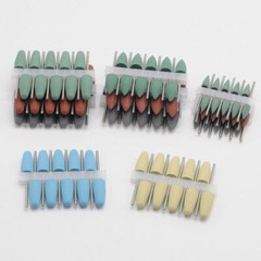 50 Pcs Dental 2.35mm Lab Silicone Rubber Polishing Burs Shank Polishers Diamond