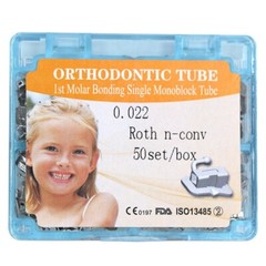 50 Sets Dental Orthodontic Buccal Tube 1st Molar U1L1 Roth 0.022 MIM Monoblock