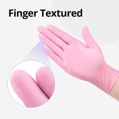 SwiftGrip Nitrile Exam Gloves, 4 Mil, Large, Cherry Blossom, 50 Count