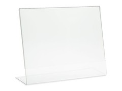 Dazzling Displays 10 Acrylic 11″ x 8-1/2″ Slanted Sign Holders