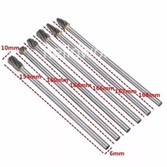 10mm Aluminum Cut Rotary Burr 150mm Long Tungsten Carbide Burs 1/4″ 6mm Shank