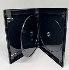 1 NEW TOP QUALITY 14MM 4K ULTRA HD TRIPLE MULTI-3 BLU-RAY CASE, BLACK, QJ300