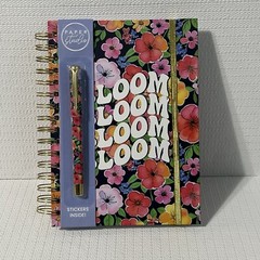 BLOOM Hardcover Spiral Notebook Journal Pen Sticker Set Colorful Lined Flowers