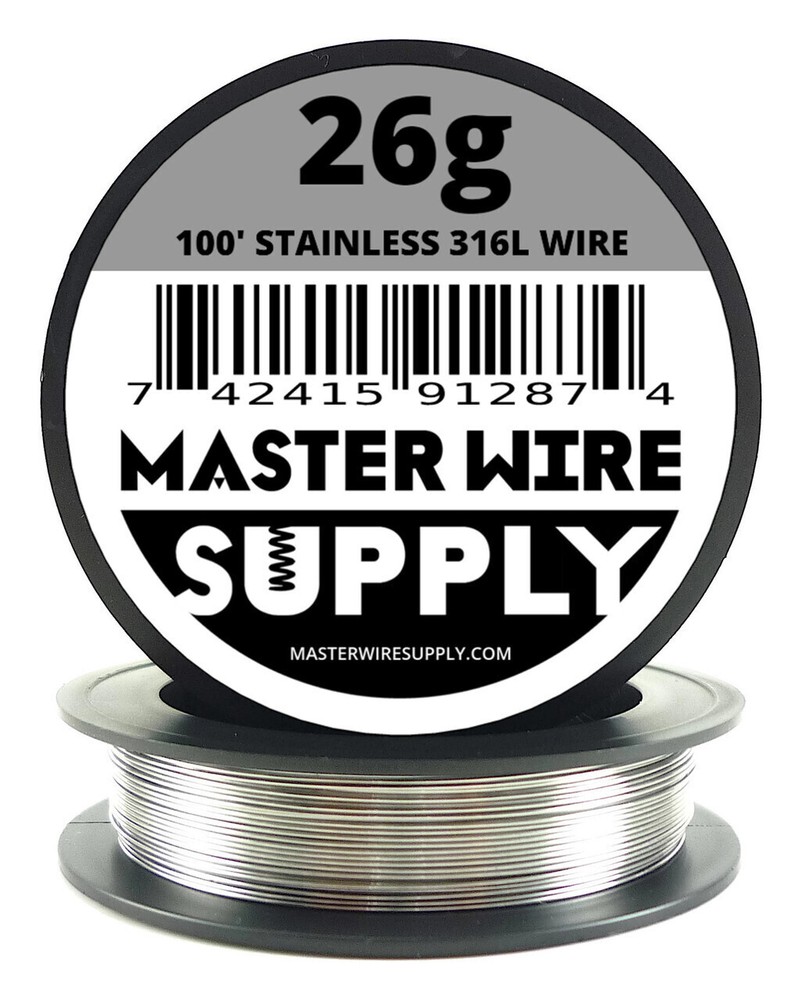 MWS – Stainless Steel 316L – 100 ft – 26 Gauge – Round Wire