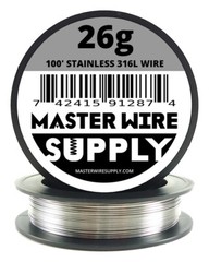 MWS – Stainless Steel 316L – 100 ft – 26 Gauge – Round Wire