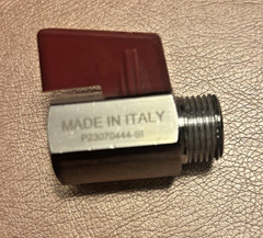 3/8 NPT Mini Ball Valve, 1 Pack NPT Female to Male Shut-Off Valve, RED