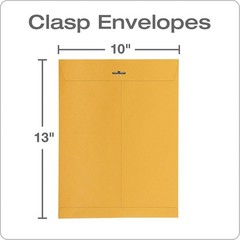 Heavyweight 10×13 Clasp Envelopes – Secure Gummed Closure for Reliable Mailing