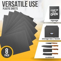 8-Pack ABS Plastic Sheets Black – Plastic Sheet – Textured Front and Matte Ba…