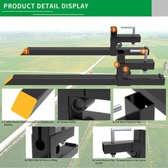 2000lb 4000lb Tractor Pallet Fork Bucket Clamp on Skid Steer Loader 43” 60”
