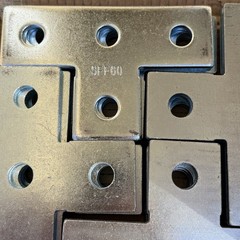 20-PK! Southwire Garvin Four-Hole Flat Fitting Tee Plate Zinc Plated Steel SFF60