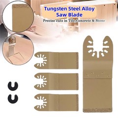 Steel 4PCS Saw Blade Tool Cutter Cemented Carbide Tiles Oscillating Cutting