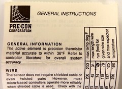 Pre-Con ST-S3E Temperature Sensor And Transmitter 10K Type 3, NEW OLD STOCK