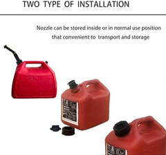 4 Pack Gas Can Spout Replacement Kit Universal Leakproof Black