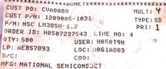 20 Nat’l Semi 1.2V Voltage Regulators # LM385M-1.2 EZ Solder Use Only Pins 4 & 8