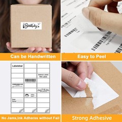 2000 Sheets Shipping Labels 1 x 2 5/8 30Up Adhesive Mailing Address Laser Inkjet
