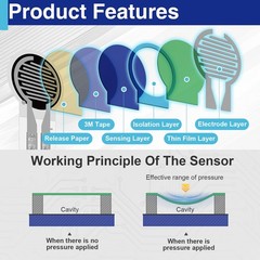 4Pcs 0.4mm 20g2Kg Thin Film Force Sensitivity Resistor Sensors Kit