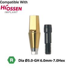 Dental Regular Straight Abutment with Screw fits Hiossen Osstem Ø4.5/5.0/6.0mm