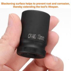 4 Point Square Socket 1/2″ Drive 13mm Metric CR-MO Square Impact Wheel Socket