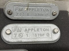 Lot of 10 Appleton O-Z Gedney 370F 1” Conduit Body Covers FM7 Form 7 New