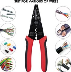 WGGE WG-015 Professional 8-inch Wire Stripper/wire crimping tool, Wire Cutter, W