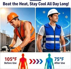 Cooling Vest for Men Women, Ice Vest with 20 Reusable Gel Ice Packs, High Visibi
