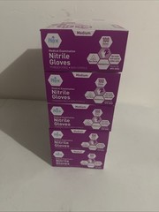 5 PK-MedPride-Powder-Free Nitrile Exam Gloves – Medium – 100 Per Box-500 Total