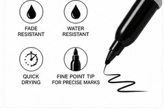 Sharpie Fine Point Permanent Marker Red 12 Count Pack 30002 New Sealed