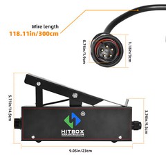 HITBOX Foot Pedal Switch 5-Pin TIG Remote Controller with Switch HBT250P AC/DC
