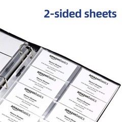 25 PCS Business Card Holder Sleeves, 3 Ring Binder Transparent Storage Pages Set
