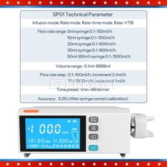 Syringe Pump Precise Control for Medical/Lab Use Touch Screen Stackable Design