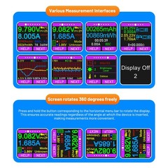 Type-C USB Digital Meter Tester Multimeter Current Voltage Power Monitor NEW
