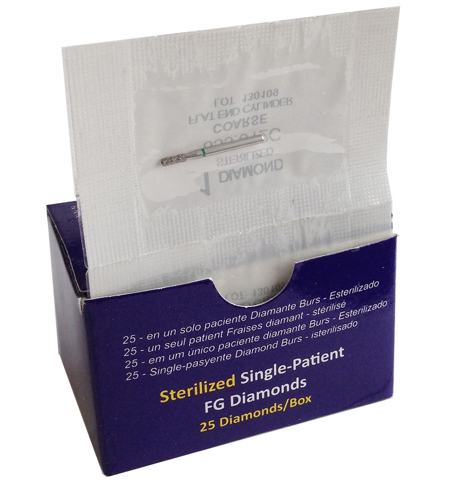 Single-Patient Diamond-Sterilized-850/016F-Fine (25pk)-$5 Combine Shipping