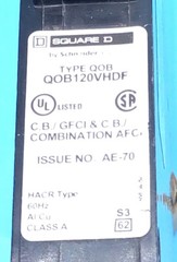 New Circuit Breaker Square D QOB120VHDF 20 Amp Dual GFCI/AFCI FOR Bolt On Panel