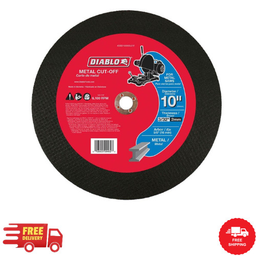 10 In. X 3/32 In. X 5/8 In. Metal Cut-Off Disc
