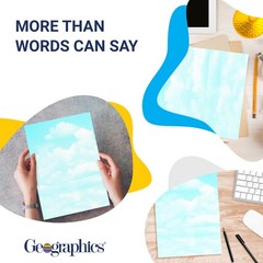 100 Pack Clouds Writing Paper 8.5×11 Acid Free Inkjet Laser Compatible 24 lb