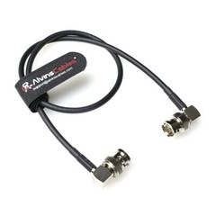 Ultra-Soft 12G SDI Cable BNC to Right Angle 50cm 19in 75 Ohm Shielded Cable