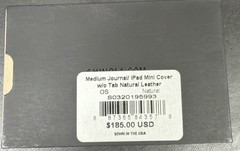 Shinola Medium Journal iPad Mini Cover w/o Tab Natural Leather Wallet