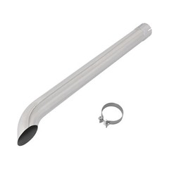 Stainless Steel Curved Exhaust Pipe Stack For Farmall IH 1026 1066 1466 w/Clamp