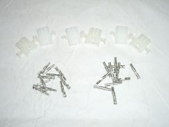 MOLEX 76650-0058 .093″ 3 CIRCUIT POWER PLUG SOCKET SET OF 3 W/ PINS FOR HEATHKIT