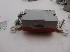 (Lot of 6 switches) Legrand Single Pole Locking switch With 4 Keys 20 Amp Gray