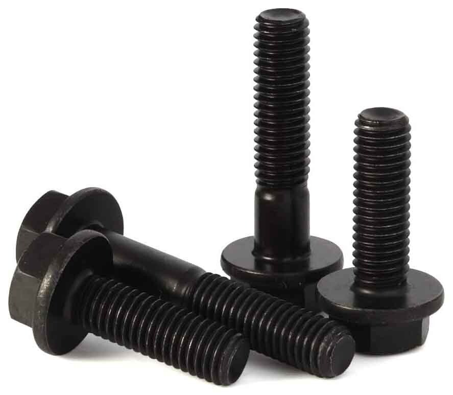 Bulk Qty 1,000 – M6 x 20mm Flange Bolts DIN 6921 CL 10.9 Steel Black Phosphate